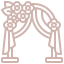 Ícone de arco de casamento simbolizando o casamento na Itália